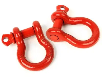 Rugged Ridge - Shackles 3/4" 9500 libras (Par) Rojos Rugged Ridge Aplicación Universal