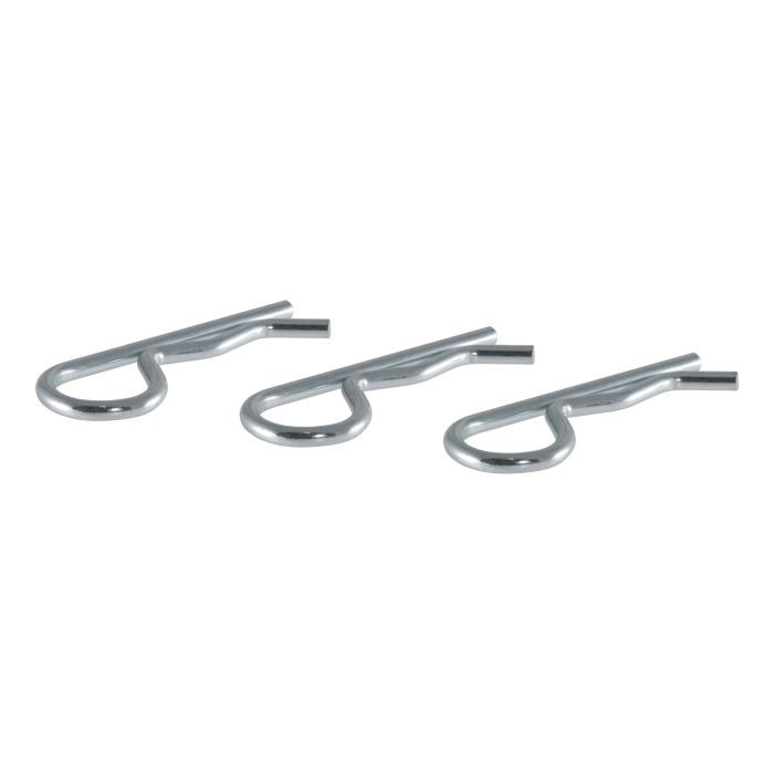 Curt Manufacturing - Hitch Clips (Fits 1/2" or 5/8" Pin, Zinc, 3-Pack)