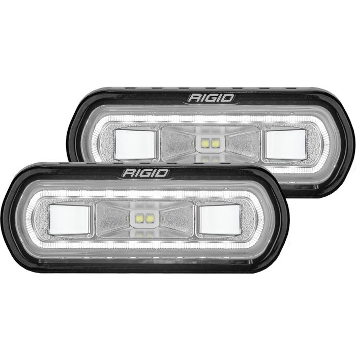 Rigid Industries - Par de Faros Auxiliares SR-L  Series Spreader Con Retroiluminacion Halo Blanco