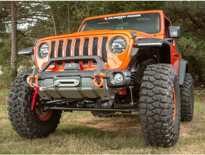 Rugged Ridge - Defensa Delantera Venator Stubby con Eurotubo Rugged Ridge para Wrangler JL / Gladiator 20-24 2D/4D