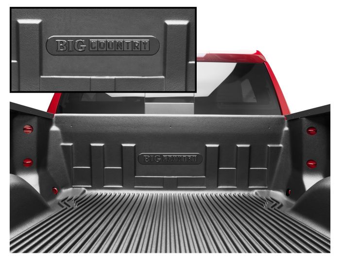 Big Country - Bedliner Rugged Liner Sobre Riel para S10 MAX 20-24 Dob Cab (Con protector para Medallon y Logotipo de Big country)