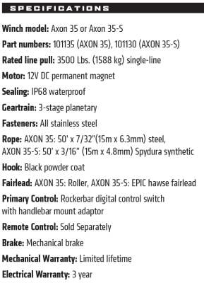 Warn - Winch Warn Axon 35 Powersport (Cuerda de Acero) - Image 4