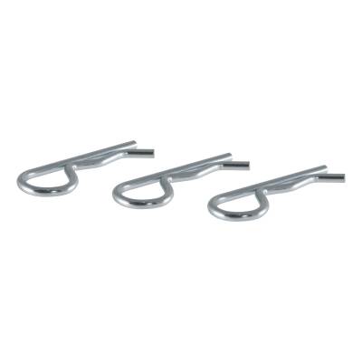 Curt Manufacturing - Hitch Clips (Fits 1/2" or 5/8" Pin, Zinc, 3-Pack) - Image 1