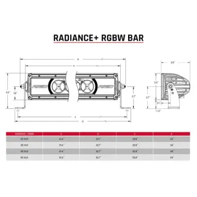 Rigid Industries - Barra de luz Led de 30" Radiance Plus RGBW - Image 4