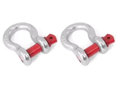 Rugged Ridge - Shackles 5/8" 6000 libras (Par) Galvanizado c/pin rojo Rugged Ridge Aplicación Universal - Image 4