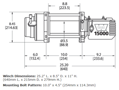 Warn - Winch Warn Pesado M15 de 12 V - Image 3